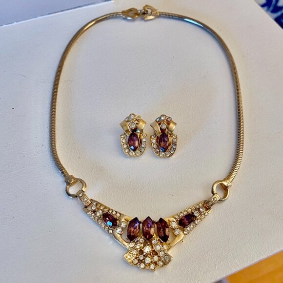 Glam Vintage Costume Jewelry Set - Picture 3 of 6